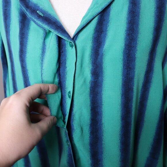 Vintage Krazy Kat Striped Button Down Shirt - Picture 5 of 10